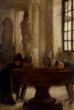James Tissot : At The Louvre